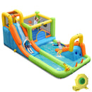 7-in-1 Inflatable Water Slide Bounce House with Splash Pool and 735W Blower
