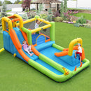 7-in-1 Inflatable Water Slide Bounce House with Splash Pool and 735W Blower