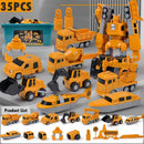 Magnetic Transform Engineering Car Robot Toys Set For Boys Kids Gifts