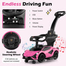 3 in 1 Licensed Lamborghini Ride Walking Toy Stroller