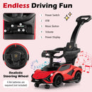 3 in 1 Licensed Lamborghini Ride Walking Toy Stroller