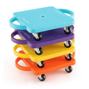 Kids Sitting Scooter Board With Handles And Rolling Casters