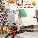 6V Electric Kids Ride On Train with 16 Pieces Tracks-Black