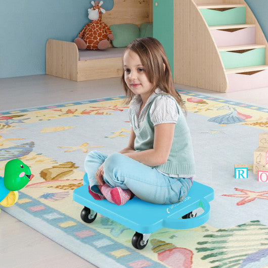 4/6-Pack Kids Scooter Board with Handles and Non-Marring Casters-6 Pac