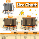 8 Feet ASTM Approved Recreational Trampoline with Ladder-Orange