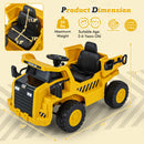 2-Seater Kids Ride On Dump Truck with Dump Bed and Shovel