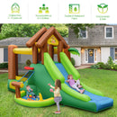 Kids Inflatable Jungle Bounce House Castle with 750W Blower