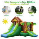 Kids Inflatable Jungle Bounce House Castle with 750W Blower