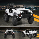 12V Kids Remote Control Riding Truck Car with LED Lights-White