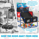 Arcade Basketball Game Set For Kids with 4 Basketballs and Ball Pump