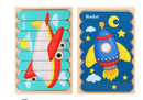 Double Sided Strip Puzzles In 3D Educational Toys For Baby Wooden Montessori Toy As For Children