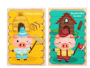 Double Sided Strip Puzzles In 3D Educational Toys For Baby Wooden Montessori Toy As For Children