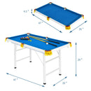 Folding Billiard Table 47 Inch With Cues And Brush Chalk In Blue