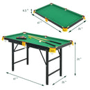 Folding Billiard Table 47 Inch with Cues and Brush Chalk