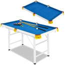Folding Billiard Table 47 Inch With Cues And Brush Chalk In Blue