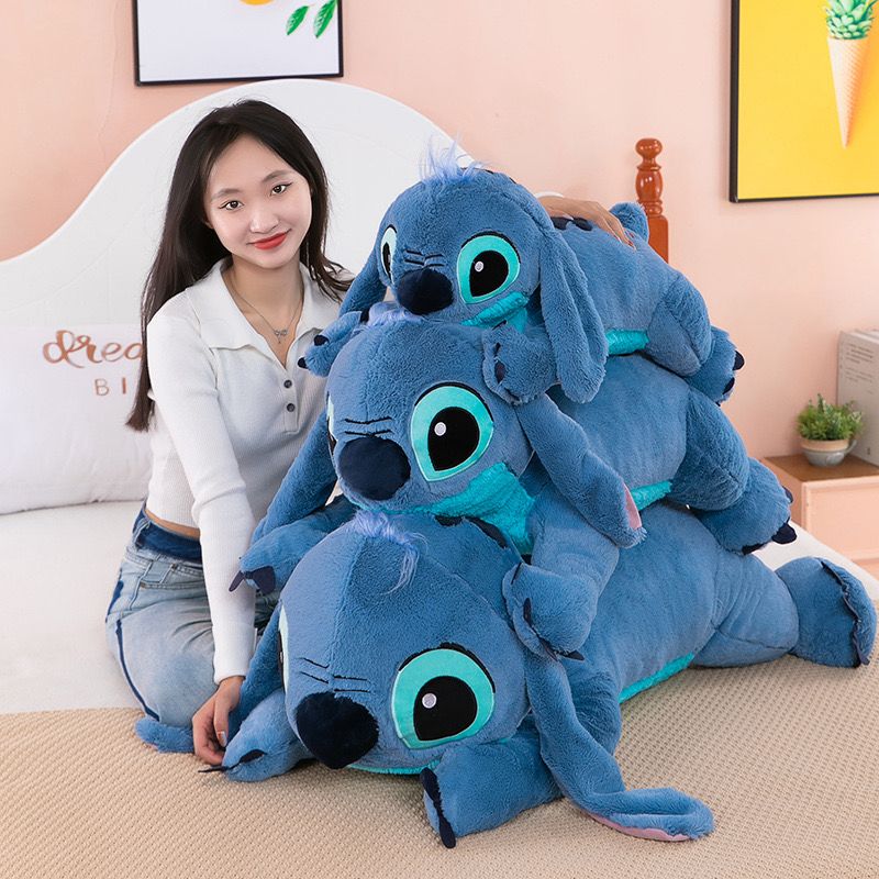 Disney Lilo And Stitch Big Size Stuffed Animals Of 60cm Pillow Sleep Toys Dolls For Girls Birthday Gifts