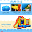 6-in-1 Water Park Bounce House for Outdoor Fun with Blower and Splash Pool
