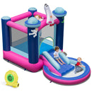 3-in-1 Inflatable Space-themed Bounce House with 480W Blower