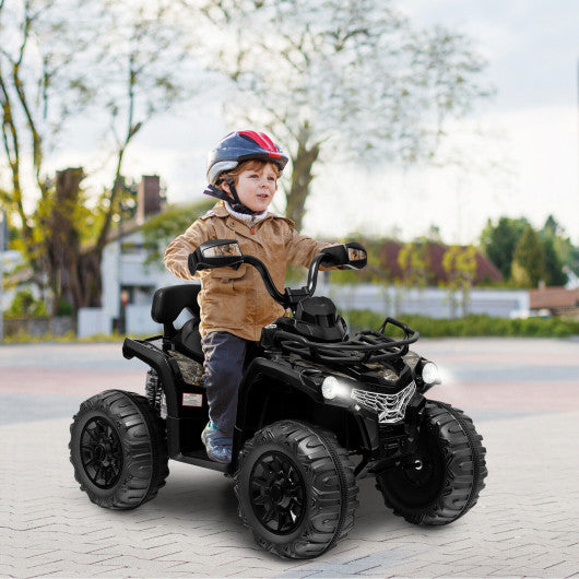 12V Kids Ride On ATV 4 Wheeler with MP3 and Headlights-Black