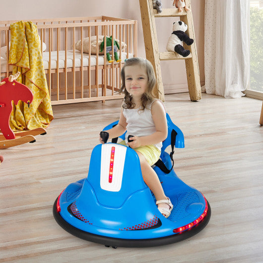 6V Bumper Car for Kids Toddlers Electric Ride On Car Vehicle with 360° Spin-Blue