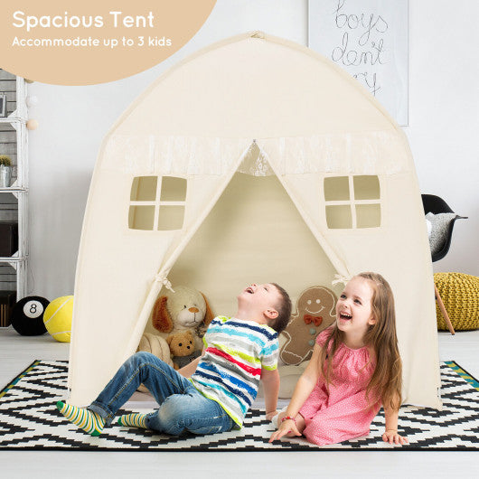 Portable Indoor Kids Play Castle Tent-White