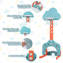 3-in-1 Kids Basketball Hoop Set with Balls-Green