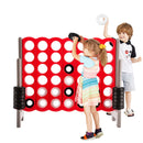3.5 Feet Tall Jumbo 4 to Score Giant Game Set with 42 Jumbo Rings-Red