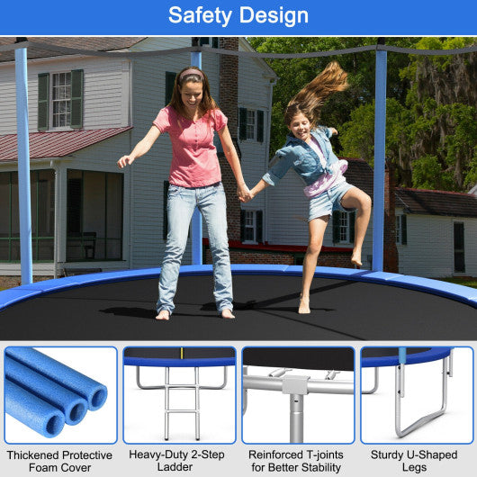 Outdoor Trampoline with Safety Closure Net-8 ft