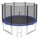 8/10/12/14/15/16 Feet Outdoor Trampoline Bounce Combo with Safety Closure Net Ladder-12 ft