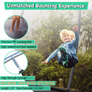 10 Feet ASTM Approved Recreational Trampoline with Ladder-Black