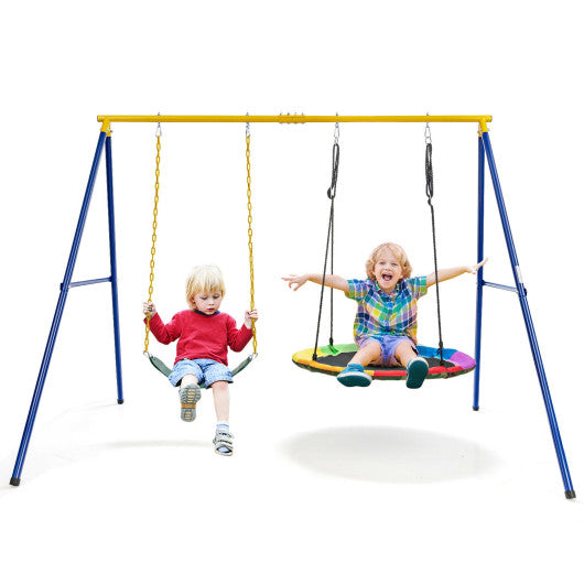 2-Pack Swing Set Swing Seat Replacement and Saucer Tree Swing (Without Stand)