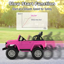 12V 2-Seat Licensed Kids Ride On Toyota FJ40 Car with 2.4G Remote Control-Pink