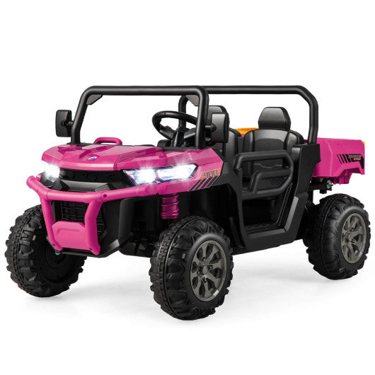 2-Seater Kids Ride On Dump Truck with Dump Bed and Shovel