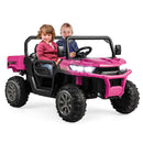 Kids Electric Dump Truck Ride On – 2-Seater Construction Vehicle with Realistic Dump Bed & Shovel