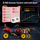 12V Kids Ride on Road Roller with 2.4G Remote Control-Red