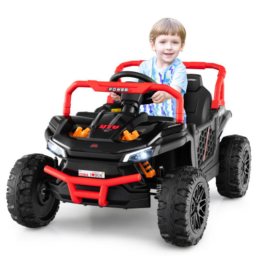 2-Seater Kids Ride On Dump Truck with Dump Bed and Shovel