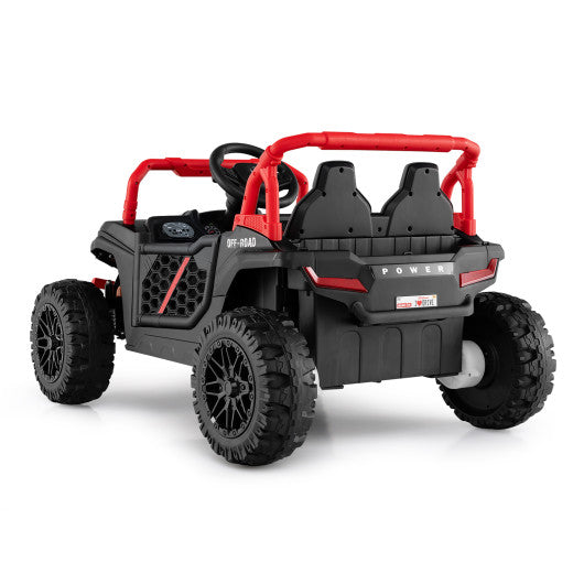 2-Seater Kids Ride On Dump Truck with Dump Bed and Shovel
