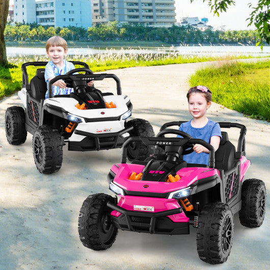 2-Seater Kids Ride On Dump Truck with Dump Bed and Shovel