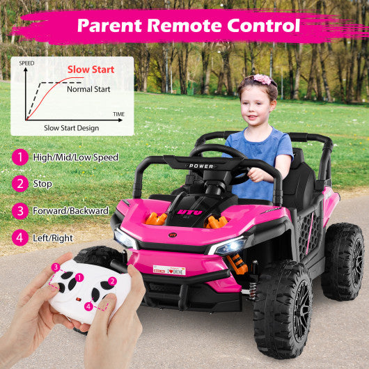 2-Seater Kids Ride On Dump Truck with Dump Bed and Shovel