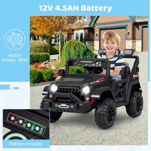 2-Seater Kids Ride On Dump Truck with Dump Bed and Shovel