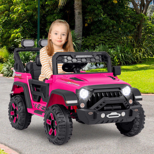 2-Seater Kids Ride On Dump Truck with Dump Bed and Shovel
