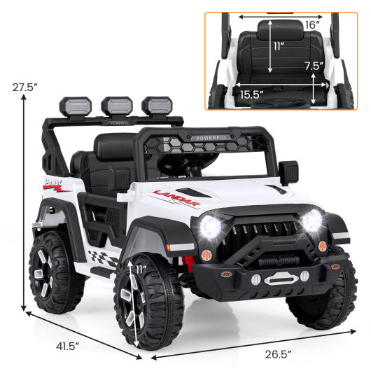 2-Seater Kids Ride On Dump Truck with Dump Bed and Shovel