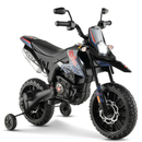 Aprilia Licensed Kids Ride On Motorcycle with 2 Training Wheels-Navy