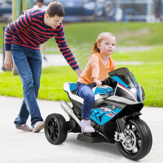 12V Licensed BMW Kids Motorcycle Ride-On Toy for 37-96 Months Old Kids-Blue
