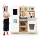 Wooden Pretend Kitchen Playset for Kids Cooking Toy with Utensils and Sound