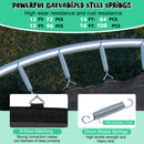 12/14/15/16 Feet Outdoor Recreational Trampoline with Ladder and Enclosure Net-15 ft