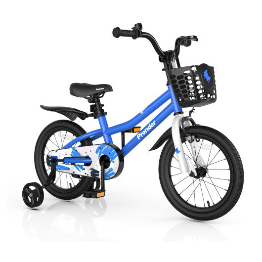 16 Inch Kid's Bike with Removable Training Wheels-Blue