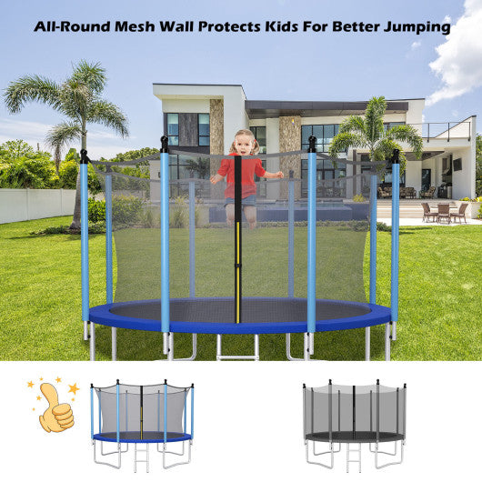 15/16 Feet Trampoline Replacement Safety Net with Adjustable Straps-16 ft