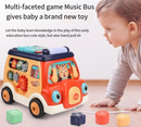 Multi Sided Game Music Bus for Early Education Puzzle Shape Matching Toys for Children