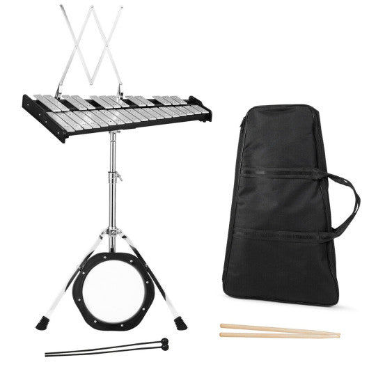 30 Notes Percussion with Practice Pad Mallets Sticks Stand